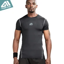 Aimpact спортивные компрессионные футболки Для мужчин бодибилдинг тренажерный зал тренировки футболки Спорт Slim Fit Quick-dry Body Shaper Tights AM1056