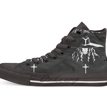 Give Me The Vampire Hunter D Design дышащая Повседневная Высокая обувь на шнуровке холщовая обувь кеды для Прямая