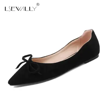 

Lsewilly Pointed Toe Women Flat Shoes Sweet Bowtie Female Summer Shoes Soft Bottom Comfortable Simple Flat Shoes Footwear S261