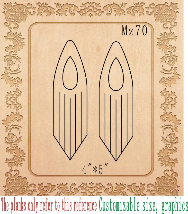 

Fringed Earrings -MZ70 muyu cutting dies-- steel wooden dies cutting dies for scrapbooking Thickness/15.8mm/