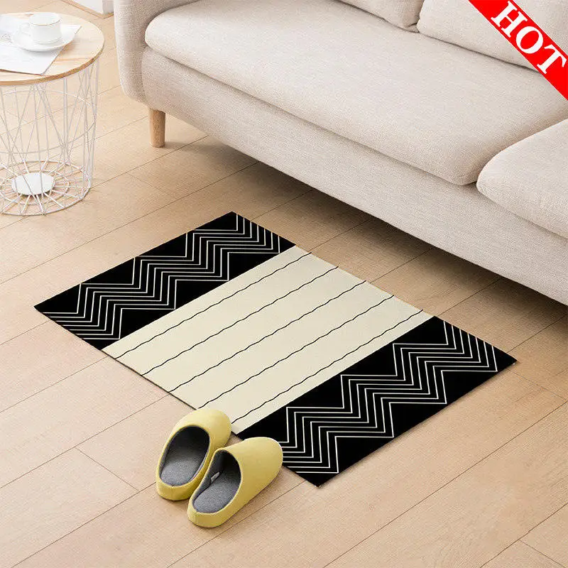 

Anti-Slip Geometric Pattern Carpets Kitchen Bathroom Floor Mats Toilet Rugs Outdoor Absorbent Pads Front Door Mats 40*60cm 1 PC