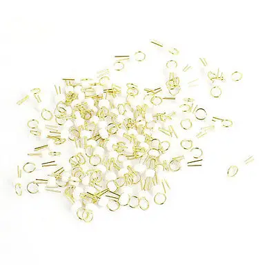 

100 x White Gold Tone Soldering PCB Board Test Point Pin Replacement