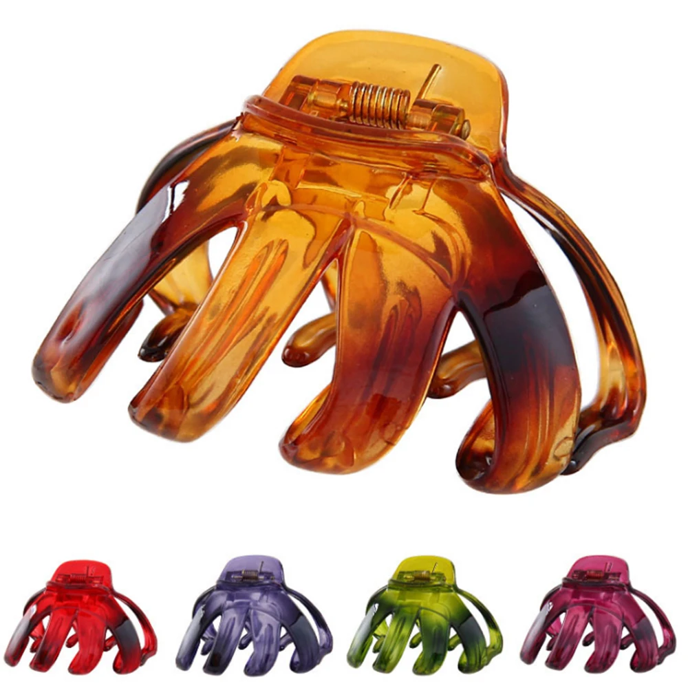 

Women Octopus Claw Hair Clip Hairpin Accessory Curved Design Heart Shape Handle Hair Claws Styling Accessories