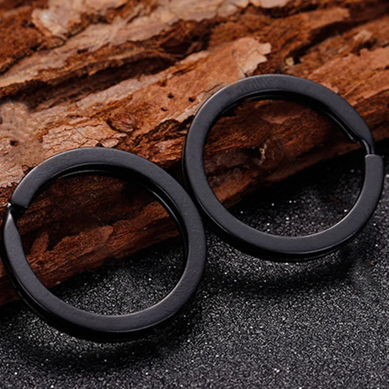 

10pcs/pack llavero Black Gun Color 25MM Keychain Iron Alloy Key Ring Antique Bronze Key Chain Accessories for women men