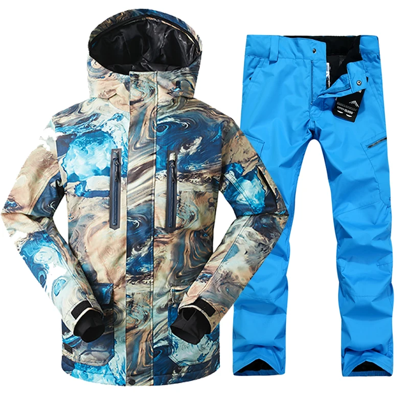 GSOU SNOW New Men's Ski Suit Assault Clothing Winter Windproof Warm Thickening Waterproof Breathable Jacket Pant For Men | Спорт и