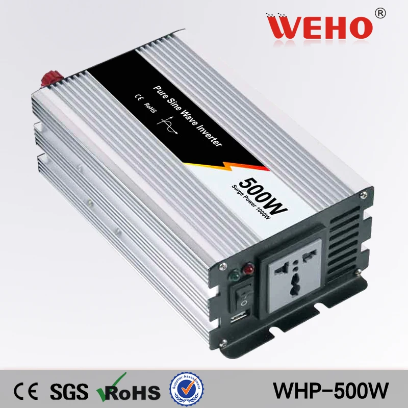 

(WHP-500-)NEW 12v 24v 48v DC to 110v 220v AC 500W 50Hz 60Hzpure sine wave Power Inverter USB