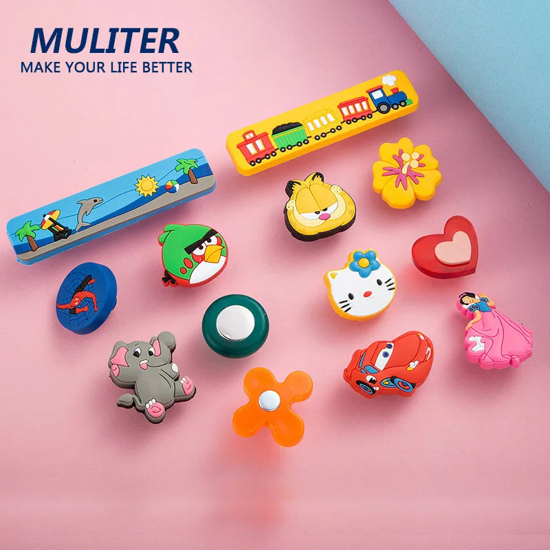 2017 New Soft rubber Child Cartoon Furniture Handle Door Knob Handles