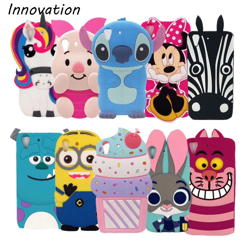 

Innovation For Huawei Y6 II Case Cute 3D Cartoon Rabbit Cupcake Stitch Unicorn Case Soft Silicone Back Cover For Huawei Y6II 5.5