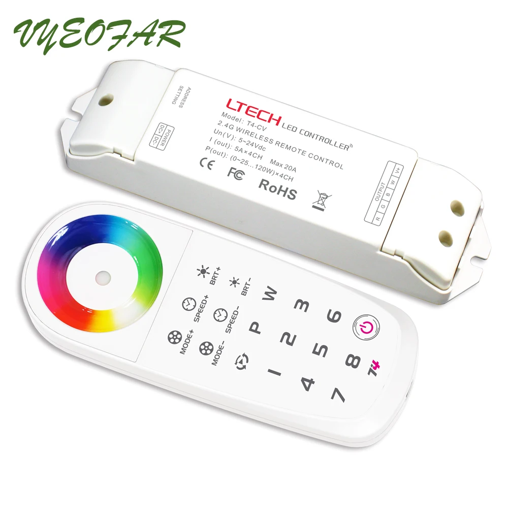 Buy Ltech Led RGBW Strip Controller 12V 24V 2.4GHz RF