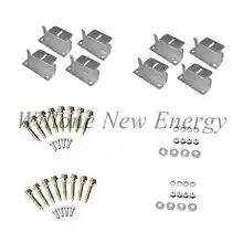 Willone Free Shipping 2 sets Solar Panel Mounting Z Brackets with Nuts and Bolts — for RV, Boat, Roof, Wall Off Gird System