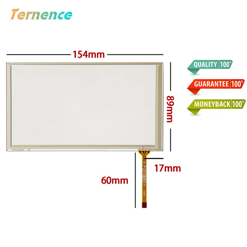 

Skylarpu 6.2"inch Resistance touch 154mm*89mm Car GPS Navigation DVD touch screen panel GPS Glass Digitizer handwritten screen