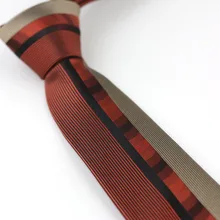 Для мужчин костюм Галстуки Дизайн коричневый с черным/хаки полосатый галстук узкий галстук 6 см Сорочки выходные для мужчин свадебные галстук gravatas Corbata