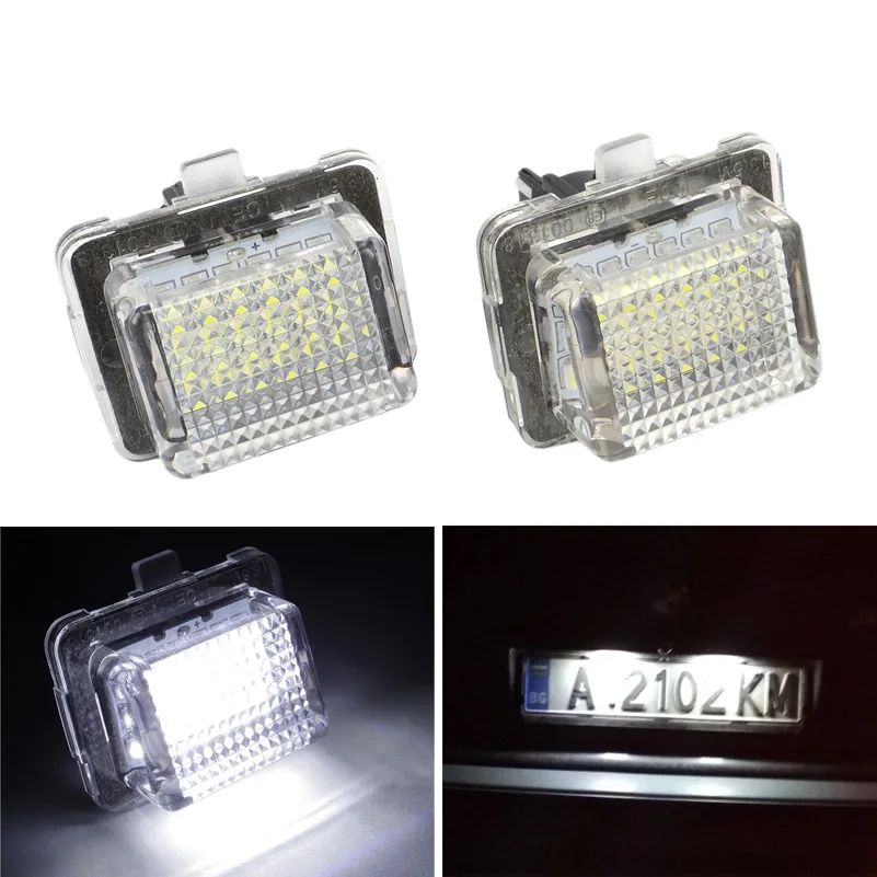 mercedes number plate light fault
