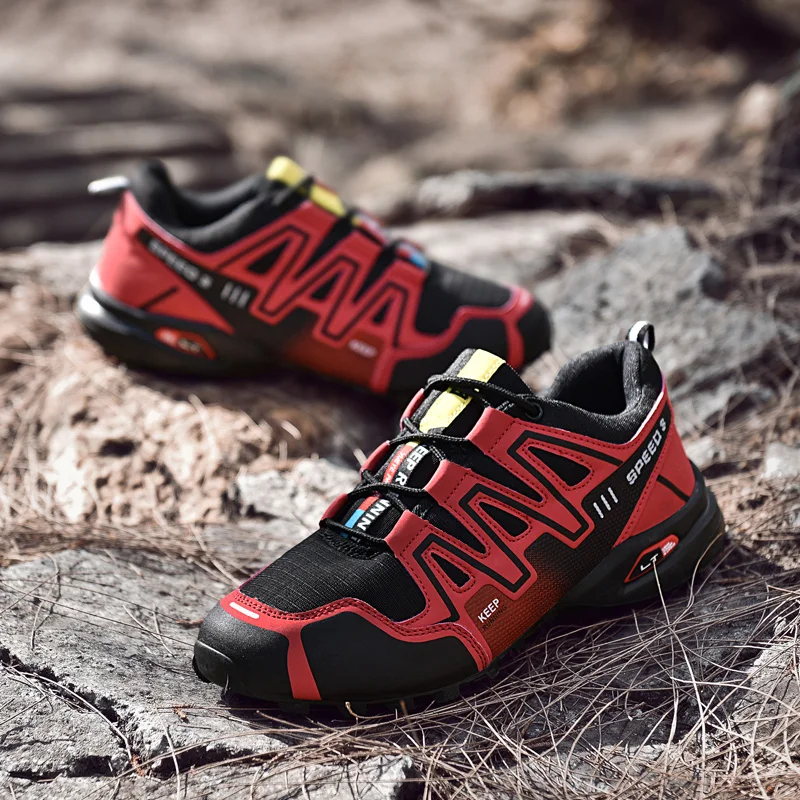 Men Hiking Shoes for Outdoor Sport Climbing Mountain Sneakers Breathable Mesh Soft Athletics Trekking Shoes