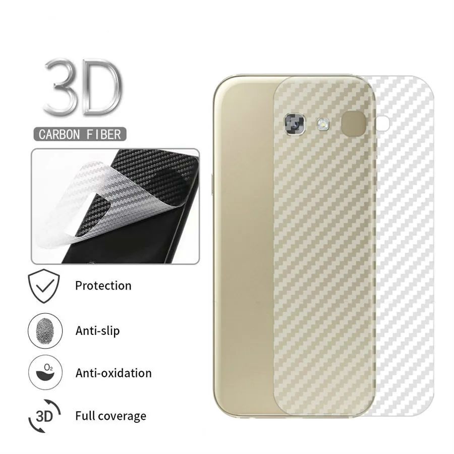 

5pcs 3D Carbon Fiber Soft Back Screen Protector For Samsung Galaxy Note 9 8 S9 S8 S7 S6 Edge A6 A8 Plus Ultra thin Film HD Guard