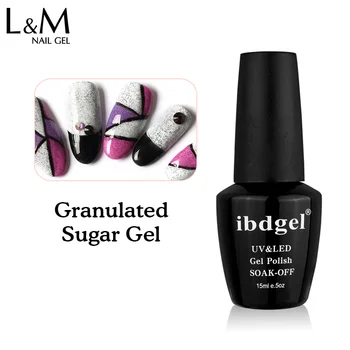 

6 Pcs Free Shipping ibdgel Brand Granulated Sugar Gel Nail Polish Professional Bright Glitter Long Lasting Phototherapy UV LED