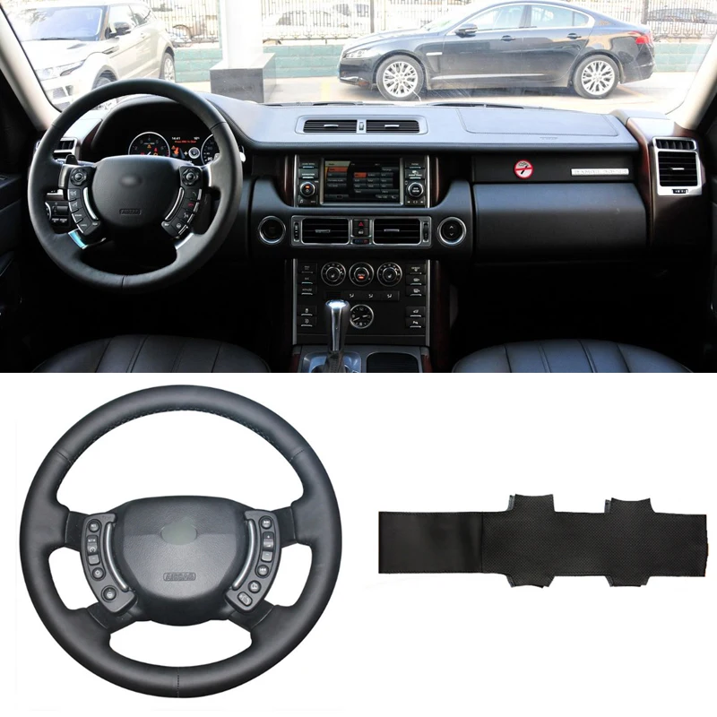 

Brand New DIY Sewing-on PU Leather Steering Wheel Cover Exact Fit For Land Rover Range Rover 2003-2012