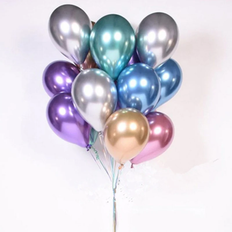 1" фольгированные воздушные шары с буквами алфавита с днем рождения, воздушные шары из розового золота для украшения вечеринки на день рождения для детей и взрослых - Цвет: metal balloons 10pcs