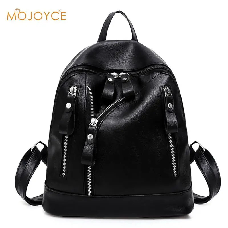 Женские однотонные рюкзаки Mochila рюкзак из искусственной кожи для девочек