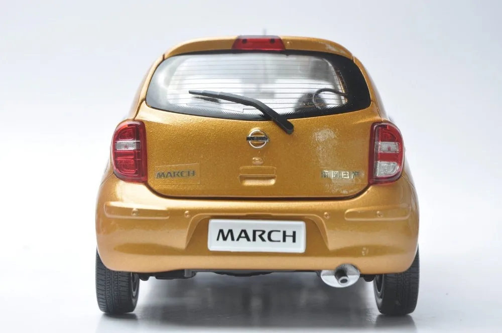 1:18 литая под давлением модель для Nissan March Micra Orange Minicar Игрушечная машина из сплава миниатюрная коллекция подарки