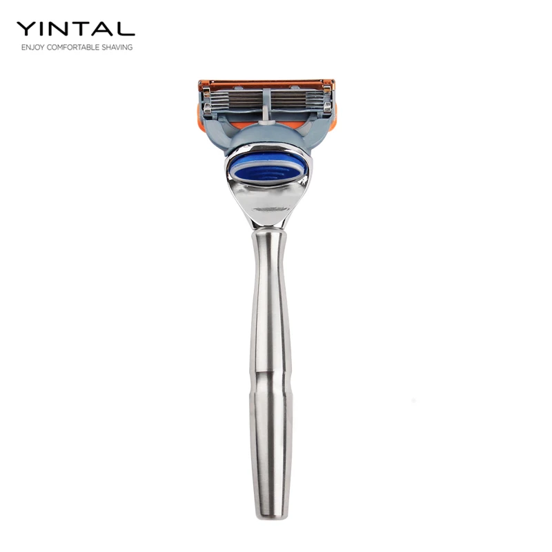 YINTAL New Men Shaving Safety Razor Handle 304 Stainless Steel Manual