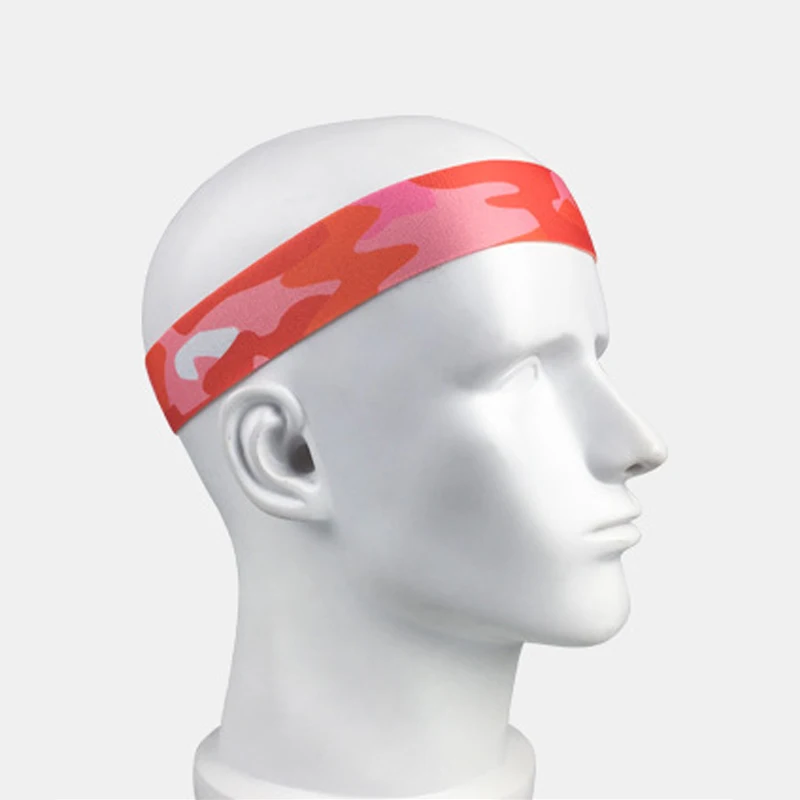 Sweatband спортивные Нескользящие волосы Пот оголовье Теннис Баскетбол Йога дышащие полосы Камуфляж Фитнес тренировки для мужчин и женщин