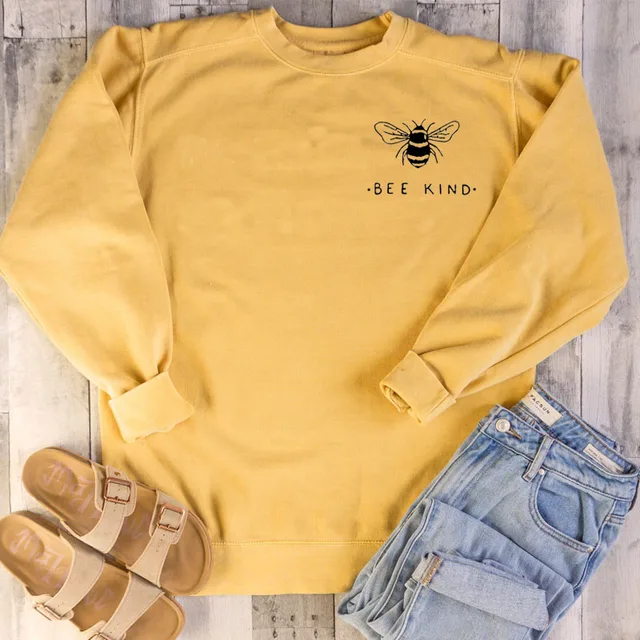 bee kind moletom com capuz