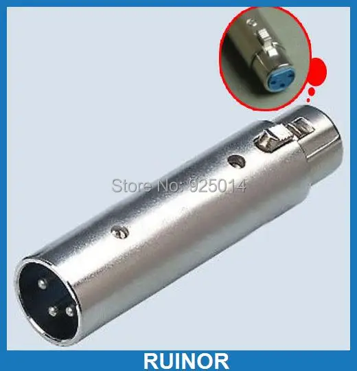 

2PCS 3 Pin XLR Male plug to 3-Pole XLR Female Jack plug Adaptors for Microphone