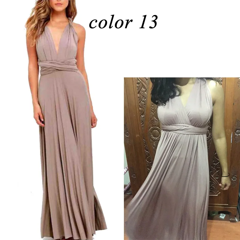 Women's Transformer Convertible Boho Wrap Multi Way Party Long Maxi Dress Sexy Bandage Bridesmaids Infinity Gown Dress