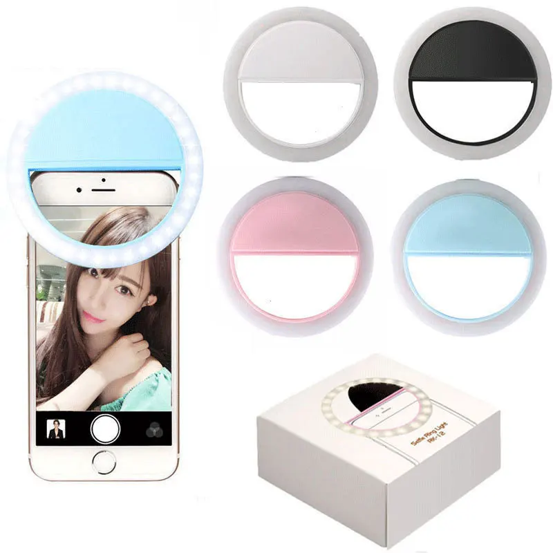 

2pcs Smartphone Selfie Portable Flash Led Light Phone Creative Right Light Rechargeable Selfie Ring Light For Phone Dropshipping