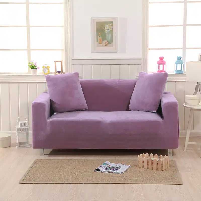 Detail Feedback Questions About 2018 Simple Dark Purple Microfiber 2018 Simple Dark Purple Microfiber Stretch Elastic Chair Loveseat L Shape Sectional Sofa Cover Slipcover Spandex
