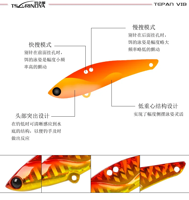 Trulinoya, высококачественные металлические приманки Vib, Приманка Vib для рыбалки, 50 мм, 7 г, тонущий искусственный вибратор, приманка для басов