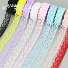 (10 yardas/roll) 15mm blanco tela de encaje correas decoración Material de embalaje Rosa rojo azul