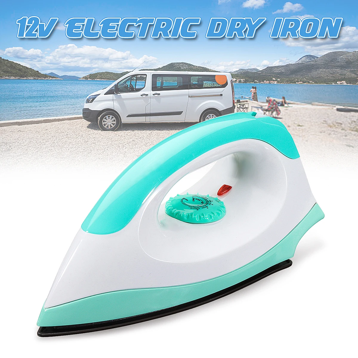 

12V 150W 50Hz Portable Electric Clothes Handheld Dry Iron For Camper Travel Outdoor Non-stick Soleplate Automatically Adjust