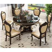 Современный роскошный европейский стиль качественная мебель кухонный обеденный стол стул muebles мрамор mesa de jantar plegable sala comedor