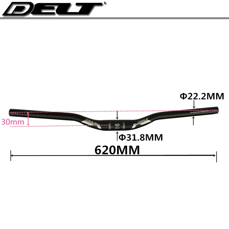 Горный MTB велосипед велосипедный руль Ласточка-образный руль стояк 31,8x620 мм черный запчасти для велосипеда