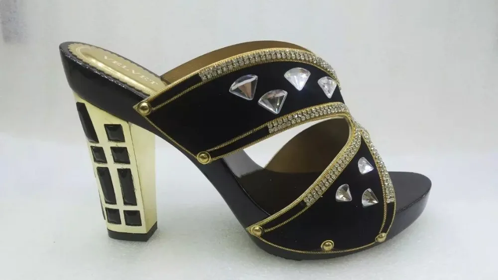 black wedding pumps