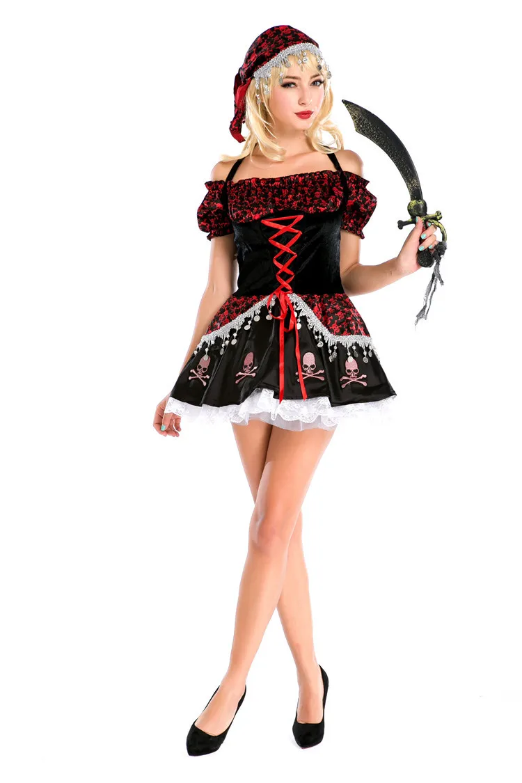 High Quality Halloween Pirates of the Caribbean cosplay costume queen