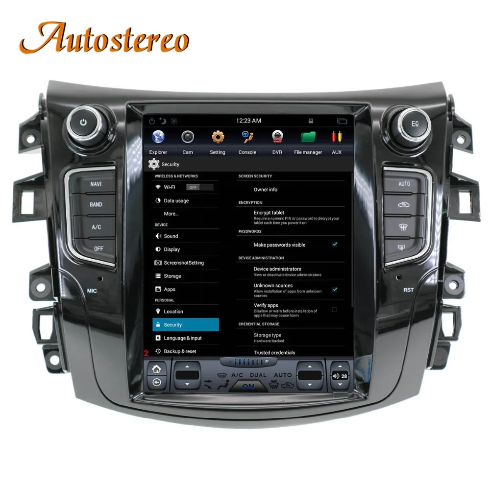 Top Tesla style Android9 Car GPS Navigation For NISSAN NP300 Navara 2014+ multimedia tape radio recorder head unit PAD No DVD player 3