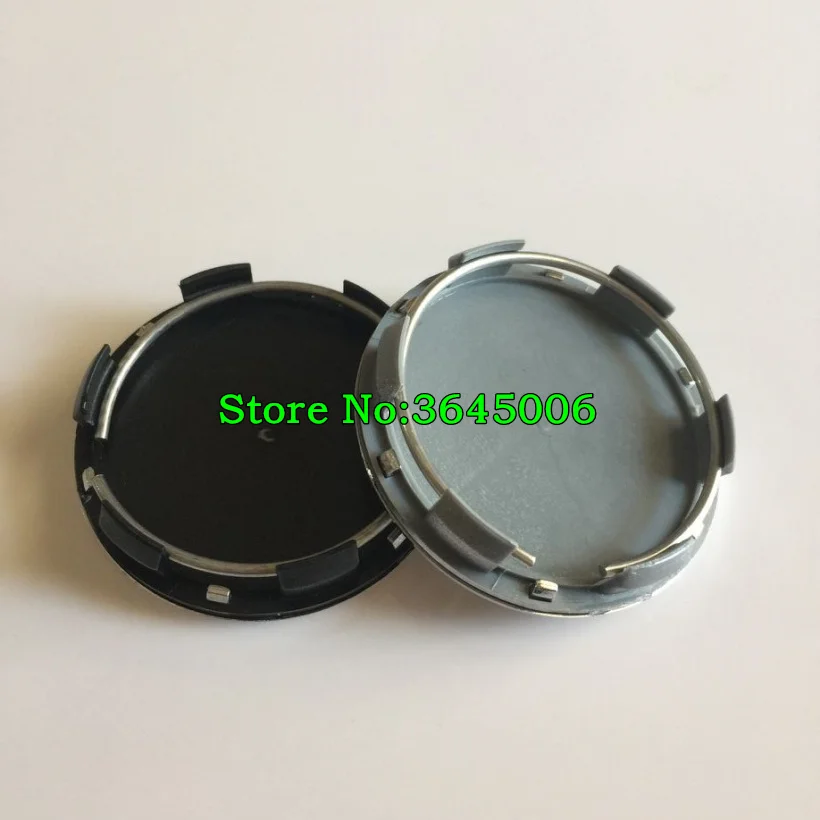 

100pcs 60mm New Model Wheel Centre Hub Caps Silver Black Car Styling By DHL