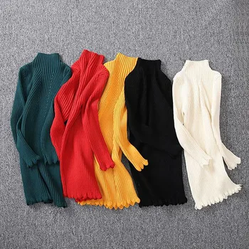 New 2020 Autumn Winter Girls Knitted Dress Children Clothes Slim Princess Girls Sweater Dress 2-13Y RT275 6