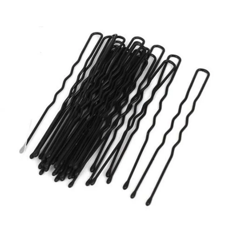 20Pcs/Lot Hair Clips Black Waved U-shaped Hair Pins Barrette Mini Size Salon Grip Clip Metal Bobby Women Styling Tools Hairpins