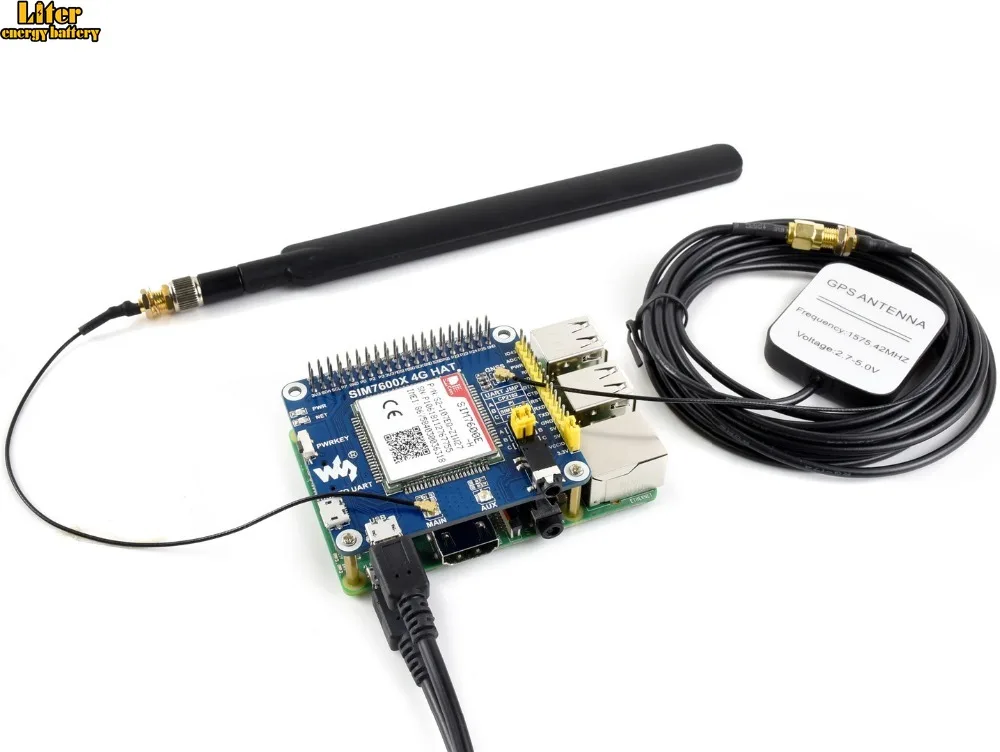 4G/3G/2G/GSM/GPRS/GNSS HAT for Raspberry Pi Zero/Zero W/Zero WH/2B/3B/3B+ Based on SIM7600E-H support dial-up | Компьютеры и офис