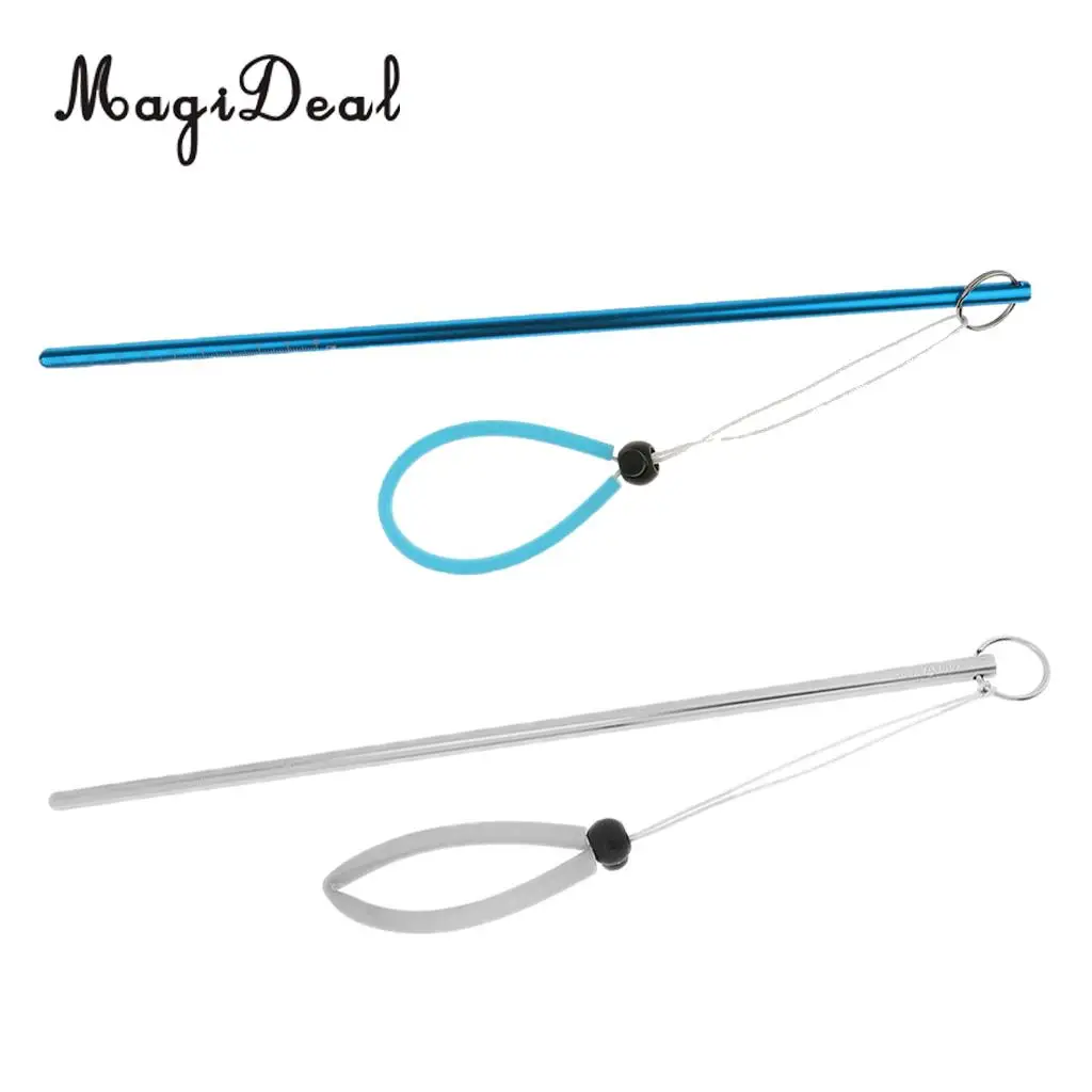 MagiDeal 2Pcs 34cm/13.4'' Aluminium Alloy Lobster Tickle Stick Pointer Rod w/ Lanyard Water Sports Scuba Diving Accessories