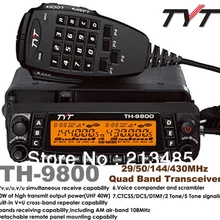 TYT TH-9800 29/50/144/430 МГц четырех Частотные мобильных трансивер для контроля уровня сахара в крови с 50 Вт Выход Мощность, скремблер, с перекрёстной коммутацией стволов мобильное радио