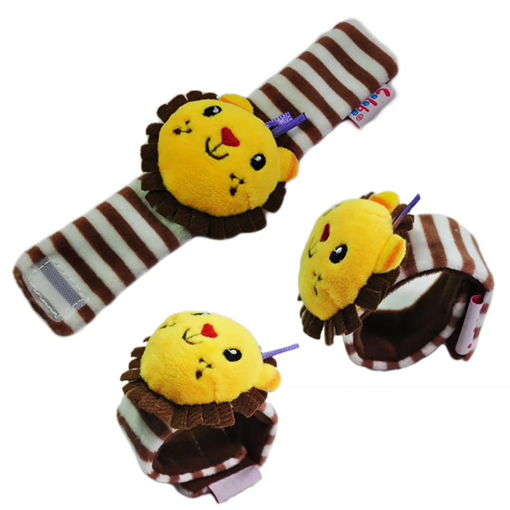 1Pc Infant Baby Kids Children Toddlers Soft Plush Animals Lovely Wristband Rattle Learn Toy Novelty Gift