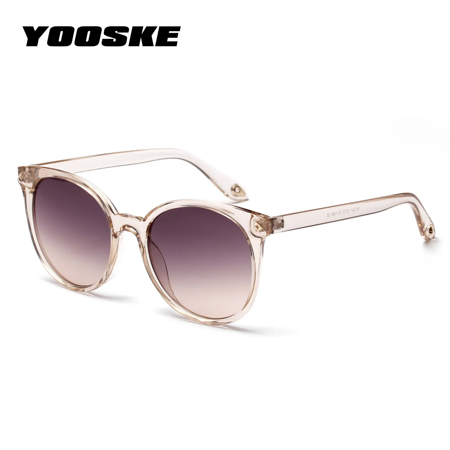 YOOSKE 90s Круглые Солнцезащитные очки женские элегантные Кошачьи Глаза Солнцезащитные очки женские винтажные черные кофейные цветные очки Оттенки для женщин s UV400