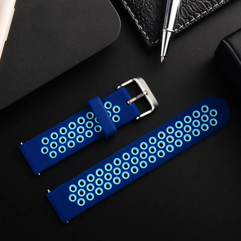 20 мм силиконовый ремешок для Amazfit Bip Смарт часы ремешок для спортивных часов для samsung gear S3/Garmin vivoactive 3 сменные аксессуары