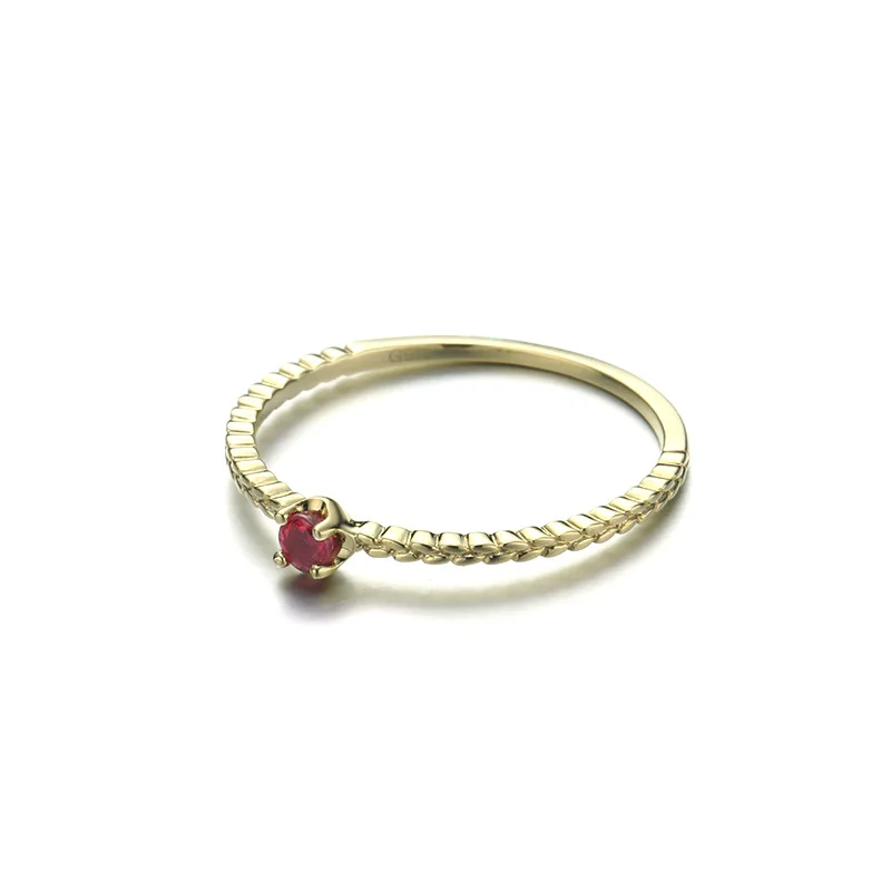 

Fancy 9K Real True Yellow Gold Ruby Gemstone Rings Bands for Women Girl Lady Solid Genuine Fine Jewelry Gift