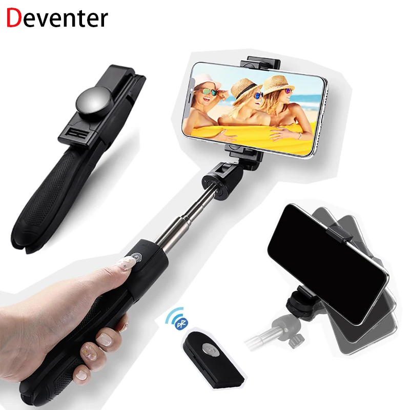 

4-in-1 Bluetooth mobile phone selfie stick Photo camera tripod stabilizer Removable wireless controller Accessories Android IOS